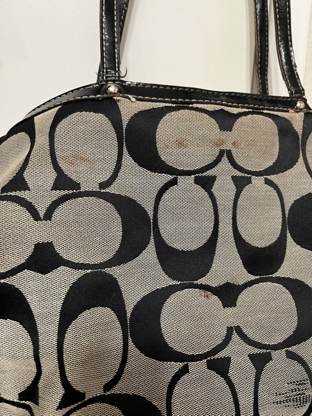PROJECT COACH Canvas and Leather Tote Bag in Black and Gray - Picture 7 of 12